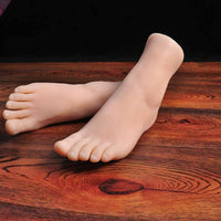 1 par de zapatos de silicona de maniquí femenino para exhibir el pie de la joyería, sandalias, calcetines, calcetines, dibujos con uñas. - Arteztik