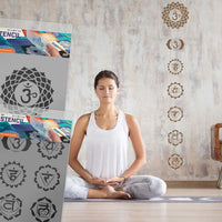 QBIX Chakra Stencil - All Chakras Stencil - Yoga, Meditation Stencil - A4 Size - Reusable Kids Friendly DIY Stencil for Painting, Baking, Crafts, Wall, Furniture - Arteztik
