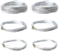 MotBach 197 pies 3 tamaño plata suave flexible de aluminio alambre de artesanía flexible plata metal arte alambre para hacer muñecas, DIY artesanías manuales, 0.031 in 0.039 in 0.059 in de grosor - Arteztik
