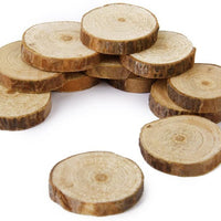 Tinksky Rodajas Log rodajas de madera para bricolaje manualidades boda centerpieces, 100pcs - Arteztik