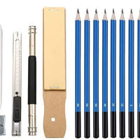 Brilliant Bee - Kit de bocetos para artistas profesionales, grafito, carbón y más, 33 piezas en total - Arteztik