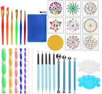 35 herramientas de punteo de mandala, herramientas para pintar mandalas, rocas, colorear, dibujar y dibujar - Arteztik
