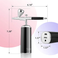 TUSY kit de aerógrafo automático inalámbrico recargable, kit de pistola de aerógrafo portátil para decoración de tartas, maquillaje, coloración de modelos, tatuajes, colorear uñas, dibujo artístico - Arteztik