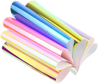 Mifengda 7 hojas de vinilo adhesivo holográfico de ópalo para manualidades, vinilo, letras de arco iris, multiopal, colores arcoíris para cortadores, bricolaje, plotters, botellas, tazas, 12 x 12 pulgadas - Arteztik
