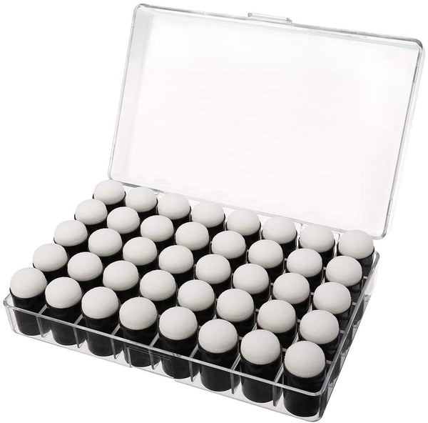 40 piezas de esponja de dedo con caja de almacenamiento para pintar tiza de tinta para hacer tarjetas de dibujo - Arteztik