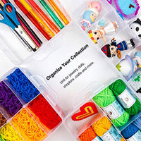 Contenedor de almacenamiento apilable de 7 capas, 70 compartimentos ajustables (blanco), contenedor de almacenamiento apilable, perfecto para juguetes de niños, manualidades de arte, joyas, suministros, minicaja y pegatina de carta incluida - Arteztik
