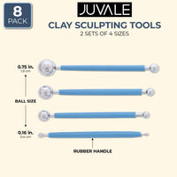 Juvale Stylus - Juego de herramientas de modelado y esculpir tartas de arcilla de doble punta (8 unidades) - Arteztik
