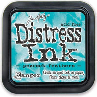 Ranger Tim Holtz Distress – Almohadilla de tinta, plumas de pavo real - Arteztik