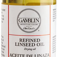 Gamblin álcali refinado Aceite de linaza (4 oz botella - Arteztik