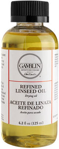 Gamblin álcali refinado Aceite de linaza (4 oz botella - Arteztik