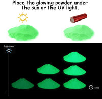 12 Color Glow in The Dark Pigment Powder, Premium Quality Luminous Powder with Lamp,0.7oz Each (Total 8.4oz) - Arteztik
