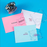 Shine US - 10 bloques de sellos acrílicos transparentes con líneas de cuadrícula para álbumes de recortes y manualidades, varios tamaños - Arteztik