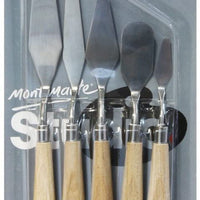 Mont Marte Studio Palette - Juego de cuchillos (5 piezas) Selección de diferentes tamaños y estilos de cuchillos de paleta de acero inoxidable. - Arteztik