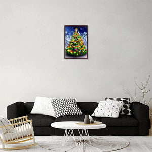 Kit de pintura de diamante 5D para árbol de Navidad, pintura de diamante para principiantes y adultos, decoración de pared del hogar, 15.8 x 11.8 pulgadas - Arteztik