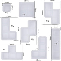 Molde de silicona hecho a mano con forma de cubo, molde cuadrado tridimensional, caja de almacenamiento, molde de resina epoxi, molde de gel de sílice para manualidades. - Arteztik