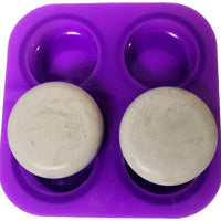 4 cavidades Silione Mandala molde redondo para hacer cemento o yeso piedras para pintura Mandala Dot (1 molde redondo 4 cavidades) - Arteztik