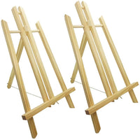 MoHoLi - Caballete de madera para mesa de 14 pulgadas para pintura, un marco de mini soporte de lona resistente para proyectos de pintura, regalo de fiesta, caballetes de arte a granel para niños y adultos 2 caballetes - Arteztik