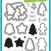 Césped Fawn Cómo has estado? Juego de sellos transparentes para galletas navideñas de 3.9 x 5.9 in (LF2033) - Arteztik