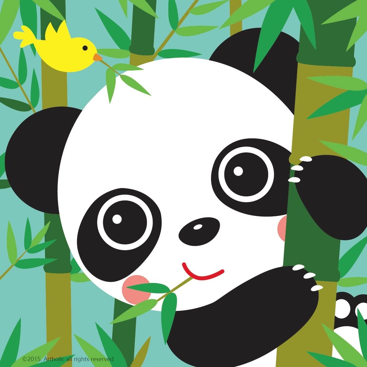 Pintura al óleo, kits de pintura por números para niños - Panda