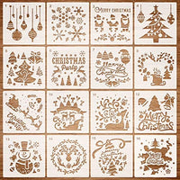 Plantillas de pintura huecas de Navidad Onlyoung – 16 plantillas reutilizables de plástico para dibujar pintura en aerosol, incluyendo árbol de Navidad, Papá Noel y reno (7 x 10.25 pulgadas) - Arteztik
