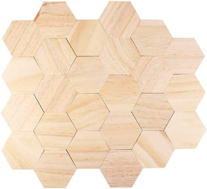 SUPVOX - Lote de 25 láminas de madera para decoración de bricolaje (3.5 in) - Arteztik