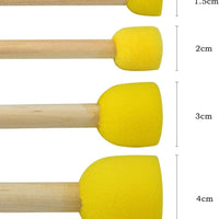 WAFJAMF - Juego de 40 brochas de esponjas redondas de varios tamaños, herramientas de pintura para niños - Arteztik