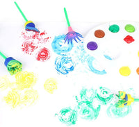 FOVERN1 60 piezas de pintura de esponja para niños, kit de pinceles de pintura para niños, juego de pinceles de pintura de espuma, tazas de pintura con 1 delantal de pintura impermeable - Arteztik
