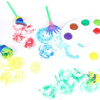 FOVERN1 60 piezas de pintura de esponja para niños, kit de pinceles de pintura para niños, juego de pinceles de pintura de espuma, tazas de pintura con 1 delantal de pintura impermeable - Arteztik