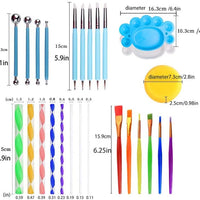 YMSDZHL Juego de 35 piezas de herramientas de punteado de mandala para pintar rocas y hacer manualidades con plantillas de graffiti, suministros de arte de dibujo para niños y adultos - Arteztik