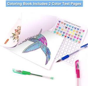 Juego de 120 bolígrafos de gel Shuttle Art de 60 bolígrafos de gel de colores con 60 recambios para adultos para colorear libros de dibujo, manualidades, álbumes de recortes, diario - Arteztik