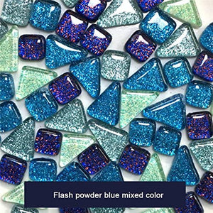 ASSR DIY hecho a mano azulejos de mosaico, niños creativo de colores mezclados y formas Decor Craft piedras brillantes 570pcs, Vidrio - Arteztik