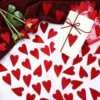 Willbond - 300 pegatinas de fieltro con forma de corazón para el día de San Valentín, Rojo - Arteztik
