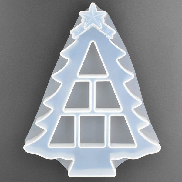 1 molde de resina epoxi con forma de árbol de Navidad pequeño para manualidades, hecho a mano, molde de silicona, tamaño 2.0 x 2.4 in - Arteztik