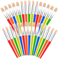Anezus Pinceles para pintura, pinceles de pintura para niños a granel, 30 brochas de pintura grandes., Multicolores - Arteztik
