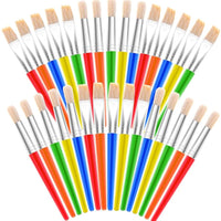 Anezus Pinceles para pintura, pinceles de pintura para niños a granel, 30 brochas de pintura grandes., Multicolores - Arteztik
