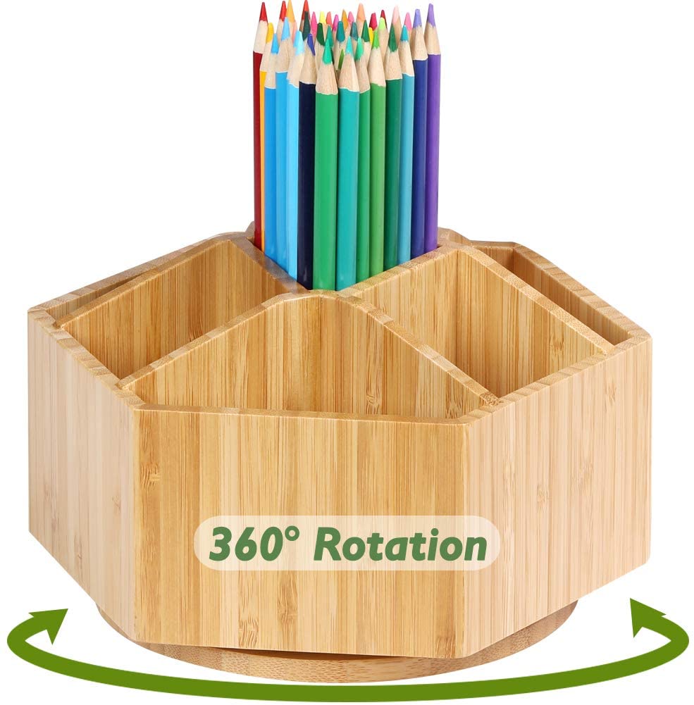 Montessori - Soporte para bolígrafos y lápices para niños, organizador de  escritorio largo de madera con 11 compartimentos de colores para pinceles