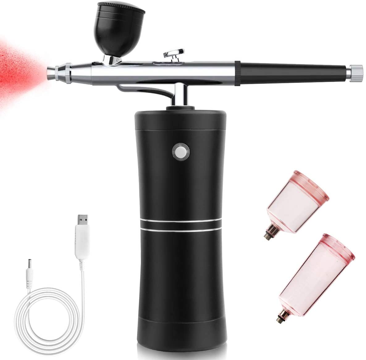 Airbrush Makeup Kit, Portable Cordless Airbrush Compressor Machine For  Makeup, Nail, Barber, Tattoo(Pink)