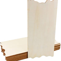 Newbested - Paquete de 24 placas de madera sin terminar, rectangulares con bordes jagged para manualidades, bricolaje, rústico, decorativo, placa de puerta (8.86 x 3.94 x 0.1 pulgadas) - Arteztik