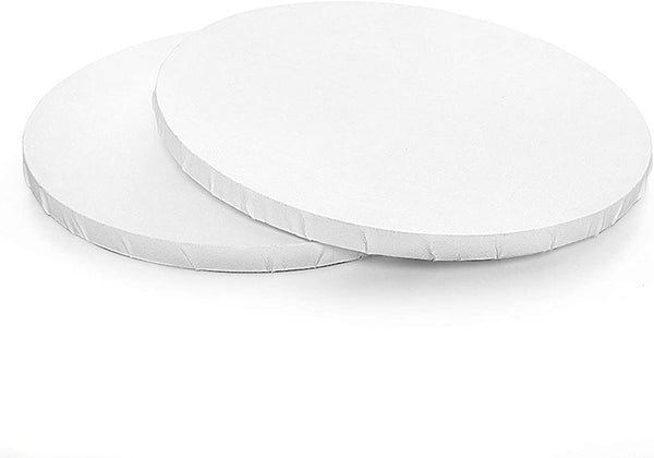 Coymos - Lienzo precortado para pintura, pintura acrílica, pintura al óleo y medios artísticos, lienzo estirado de 12.0 x 12.0 in, perfecto para pintar los planetas (blanco en blanco, 2 unidades) - Arteztik