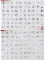 Kwan Crafts 2 hojas de diferentes estilos de vida diaria estampado transparente sellos para hacer tarjetas de decoración y bricolaje scrapbooking - Arteztik
