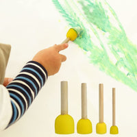 Juego de 20 brochas redondas para pintar niños con esponjas – Pistha Esponja de pintura Stippler Set DIY Herramientas de pintura en 4 tamaños para niños - Arteztik