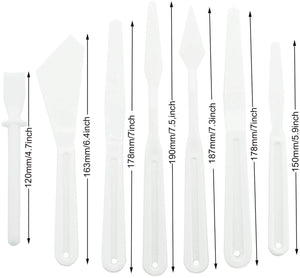 NX Garden - Juego de 7 cuchillos de plástico para pintura al óleo - Arteztik