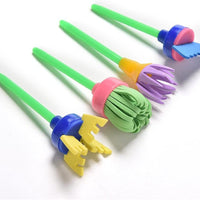 Arte de niños manualidades 30 pcs esponja pinceles de pintura niños pintura principios de bricolaje aprendizaje rodillos de esponja pinceles, Art craftssponge cepillo para polvo por obangong - Arteztik