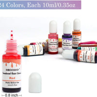 NODDWAY pigmento de resina epoxi UV 24 colores, resina epoxi colorante líquido, resina transparente para hacer joyas de resina/vaso - Arteztik