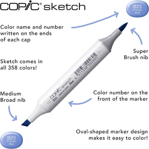 Copic Sketch Marker - Juego de rotuladores (6 colores)