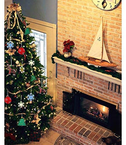 50 adornos de madera sin terminar para decoración navideña y manualidades, 10 estilos de madera sin terminar para decoración de Navidad y manualidades - Arteztik