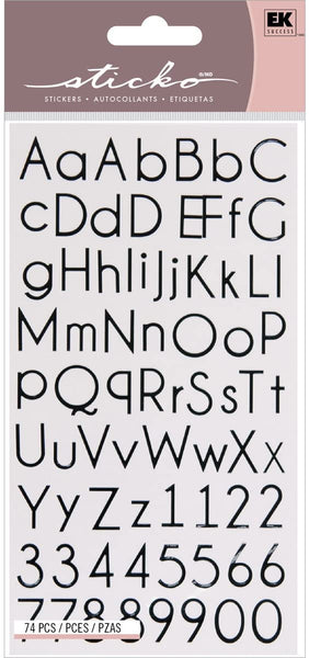 Sticko - Pegatinas de alfabeto, color negro - Arteztik