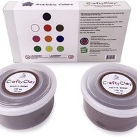 CraftyClay - Juego de 2 tazas de arcilla para modelar en seco al aire - Arteztik