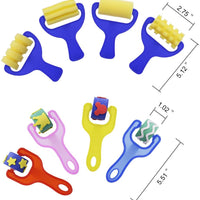 Kit de 26 brochas de pintura de esponja para niños, juego de pinceles de pintura de rodillo de espuma, lavables, herramientas de dibujo, suministros de arte y manualidades para niños y niños - Arteztik