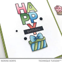 Juego de sellos de cumpleaños grandes | Sellos de Fotopolímero - sellos de goma transparente | Sellos para hacer tarjetas - Arteztik
